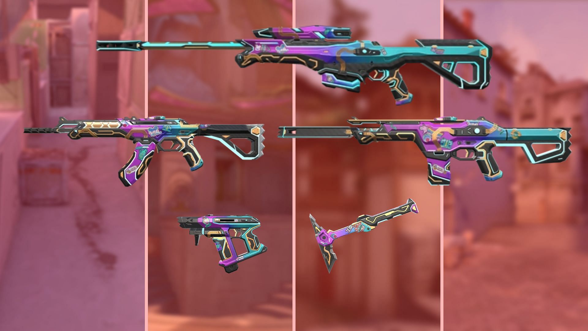 Valorant Glitchpop skins ranked from worst to best(Image via Sportskeeda)