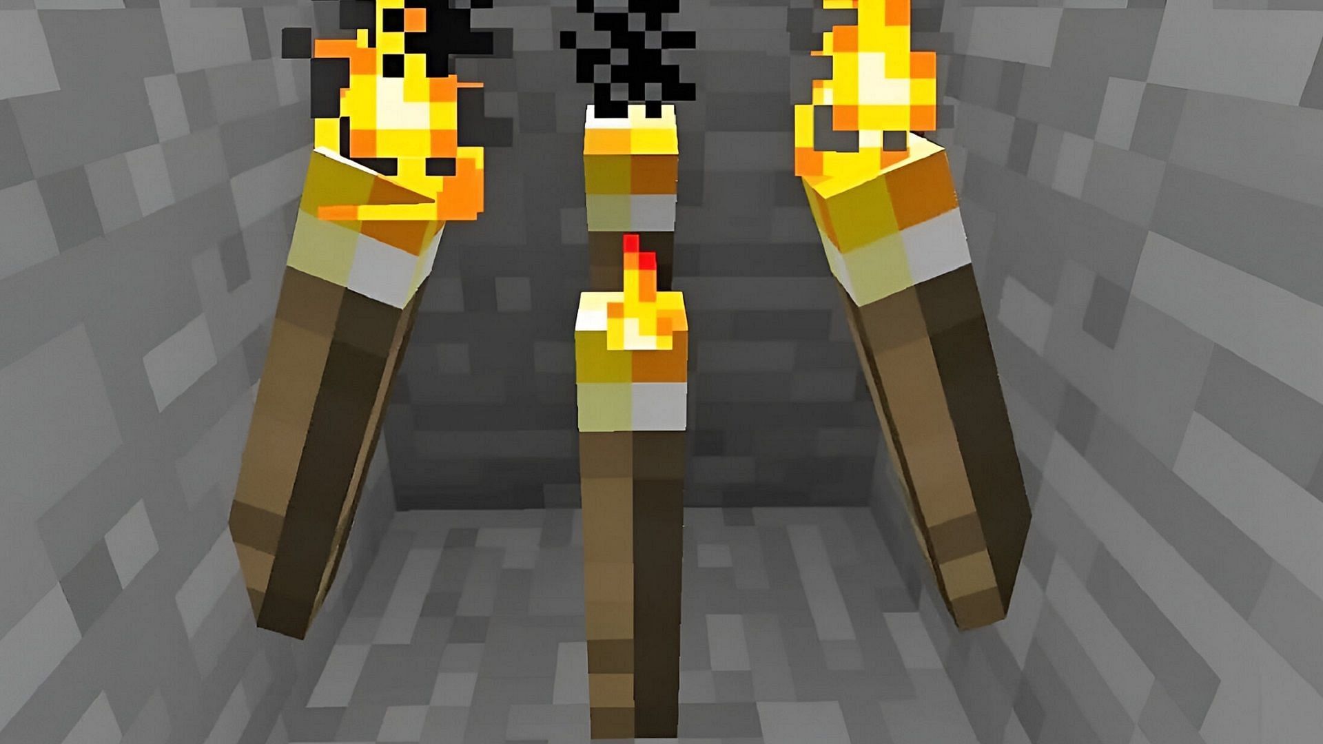 Standard torches are the quickest and easiest to make in Minecraft (Image via Mojang)