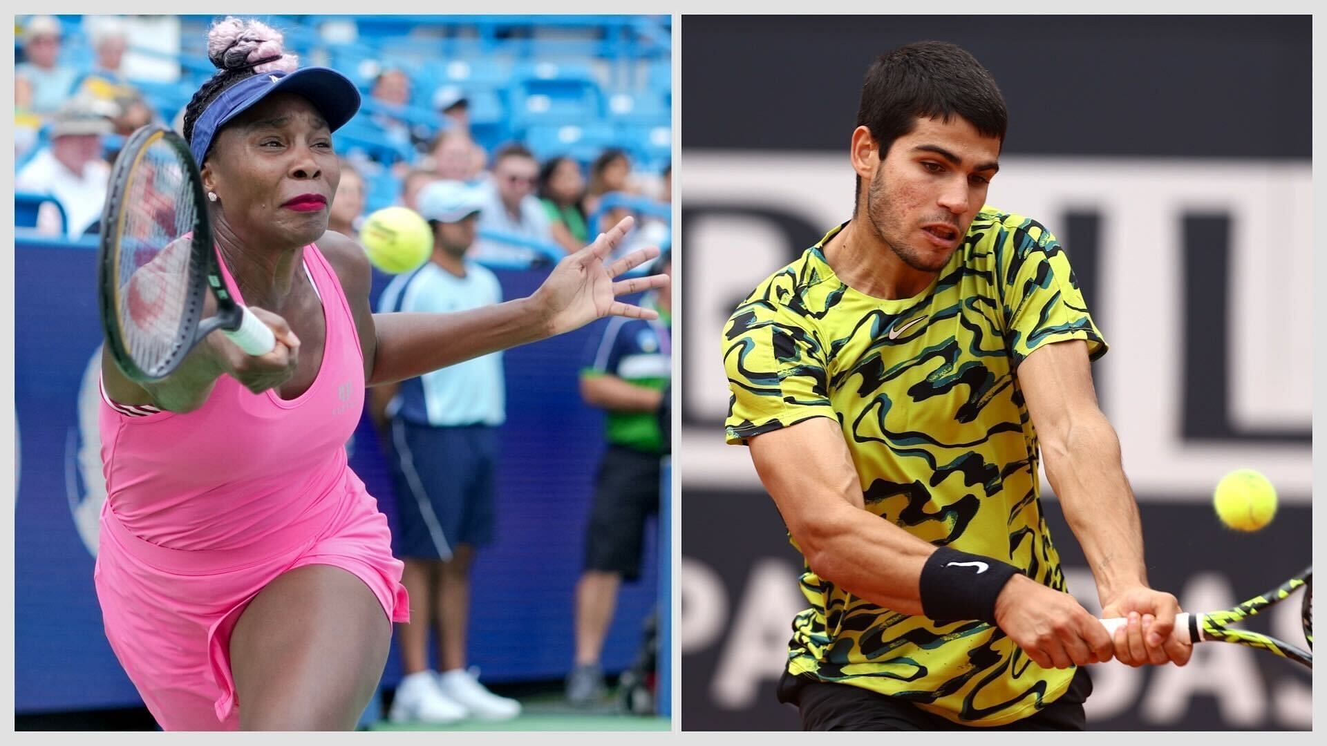 Venus Williams(left) and Carlos Alcaraz(right)