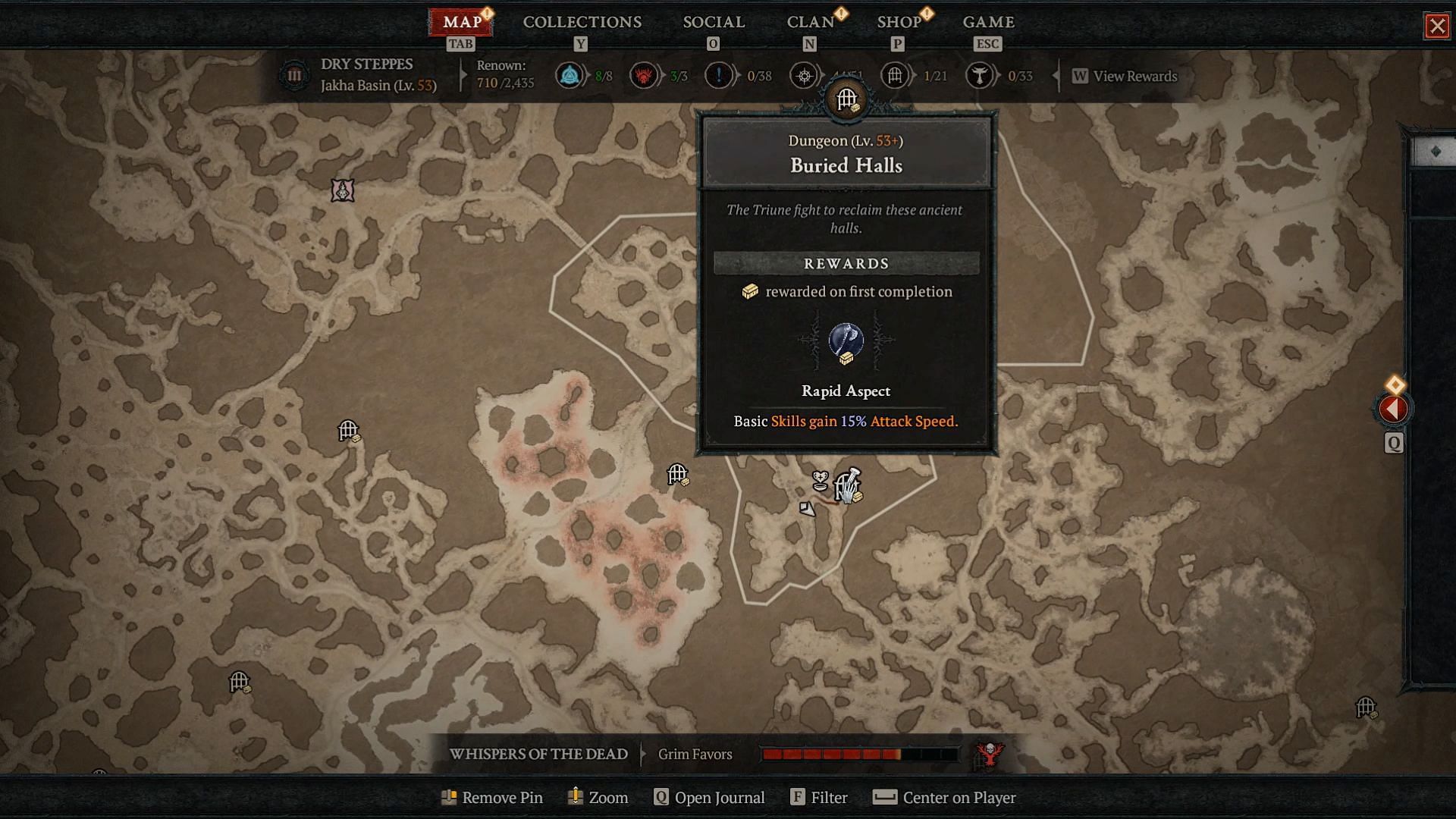 This is the location of Rapid Aspect (Image via Diablo 4)