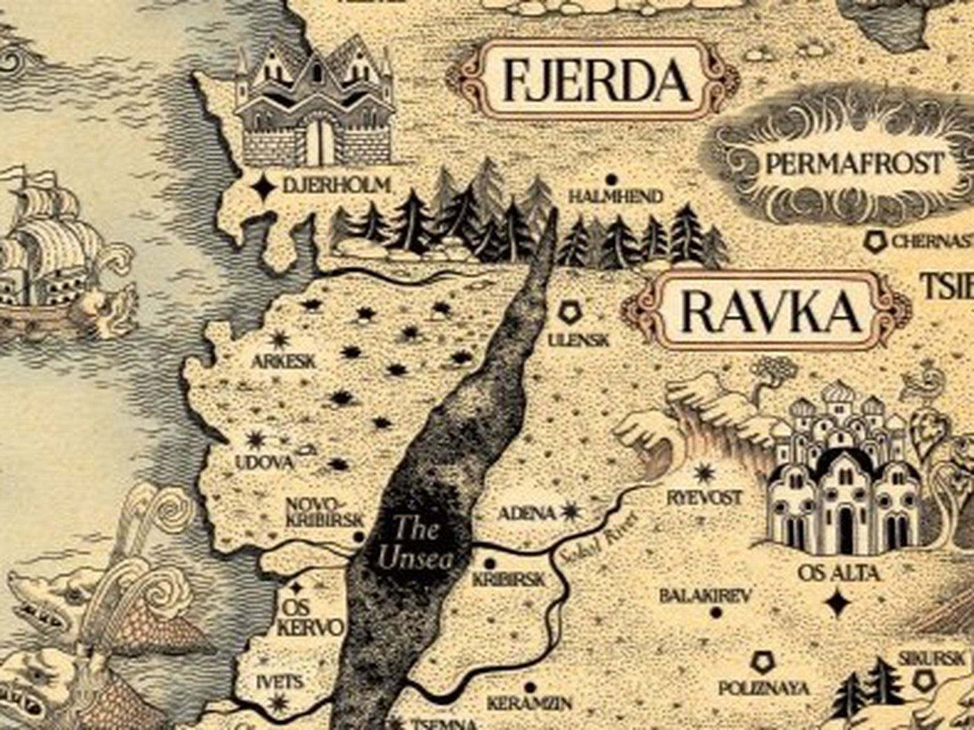 The landscape of Ravka (Image via Leigh Bardugo)