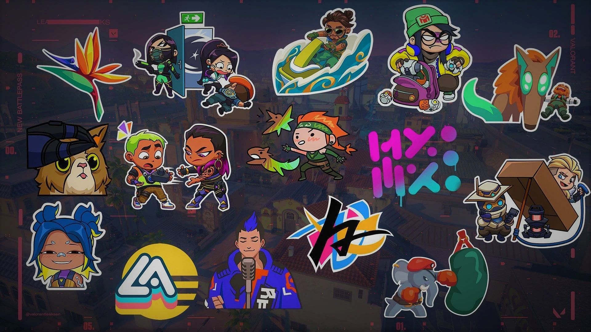 All sprays in Episode 7 Act 2 (Image via Sportskeeda)