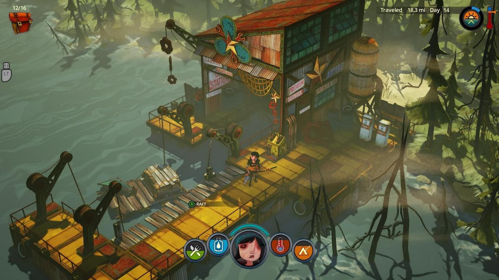 Flame in the Flood is an aesthetically beautiful survival game (Image via The Molasses Flood)