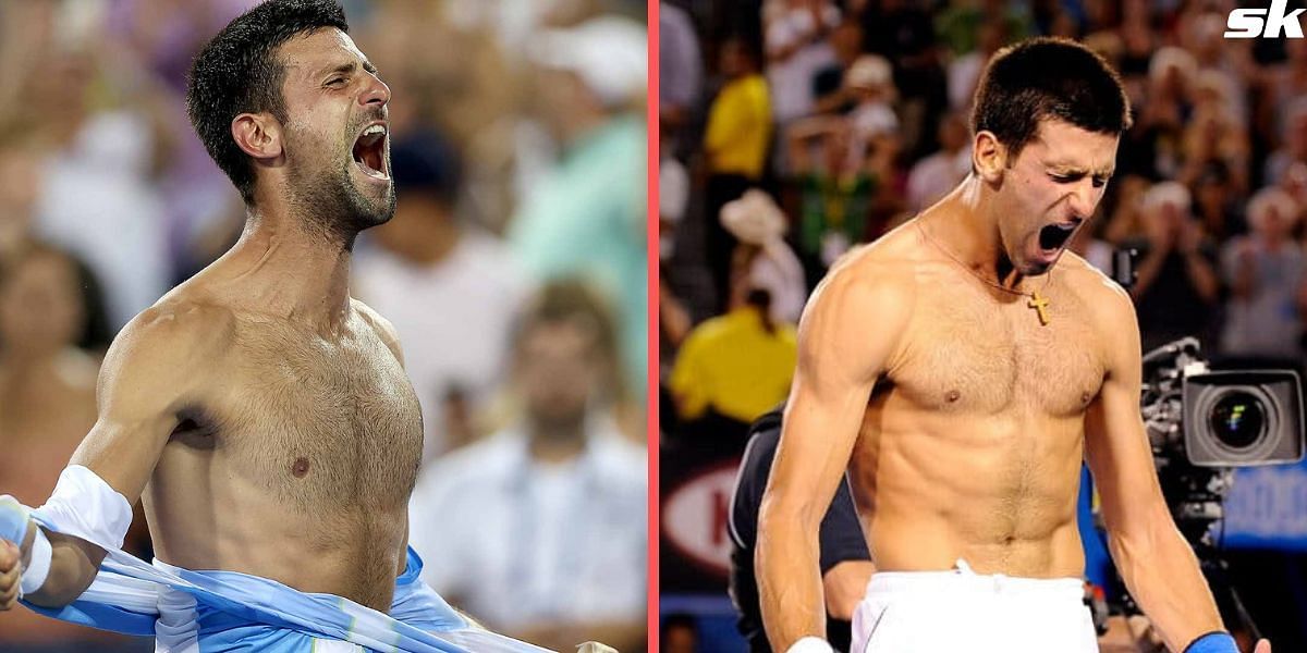 Novak Djokovic brought back his signature shirt ripping celebration after beating Carlos Alcaraz in Cincinnati