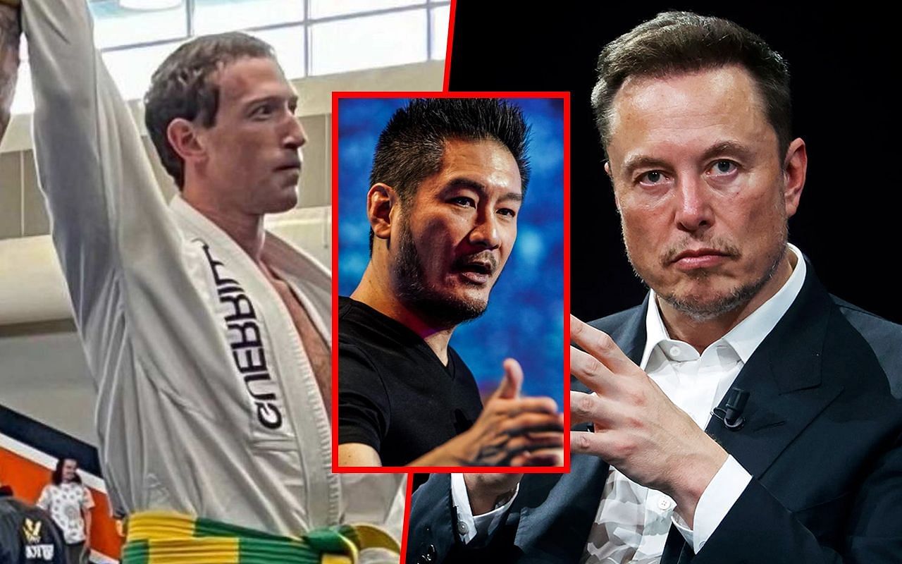 Mark Zuckerberg (L), Chatri Sityodtong (M), and Elon Musk (R) | Image by ONE Championship