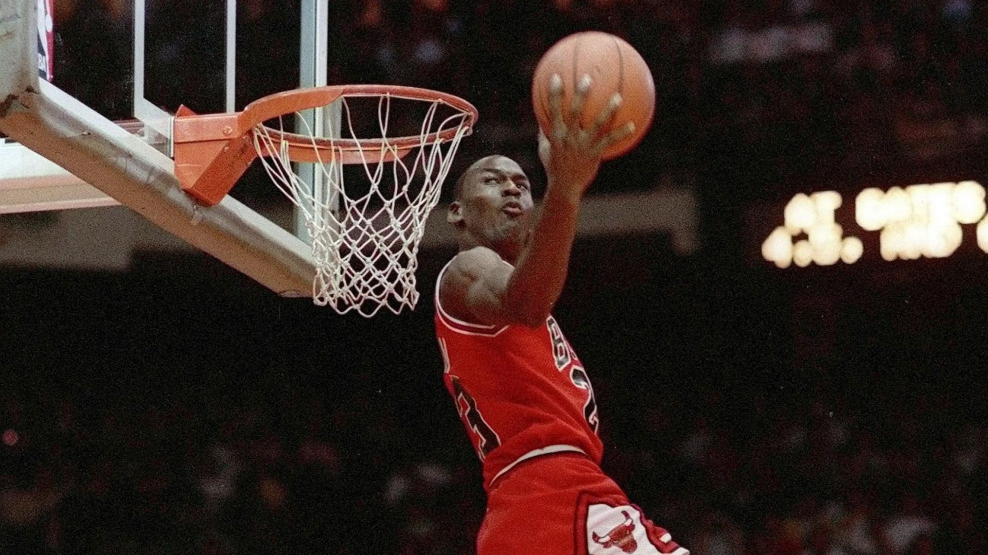 Michael Jordan Rock the Cradle Dunk