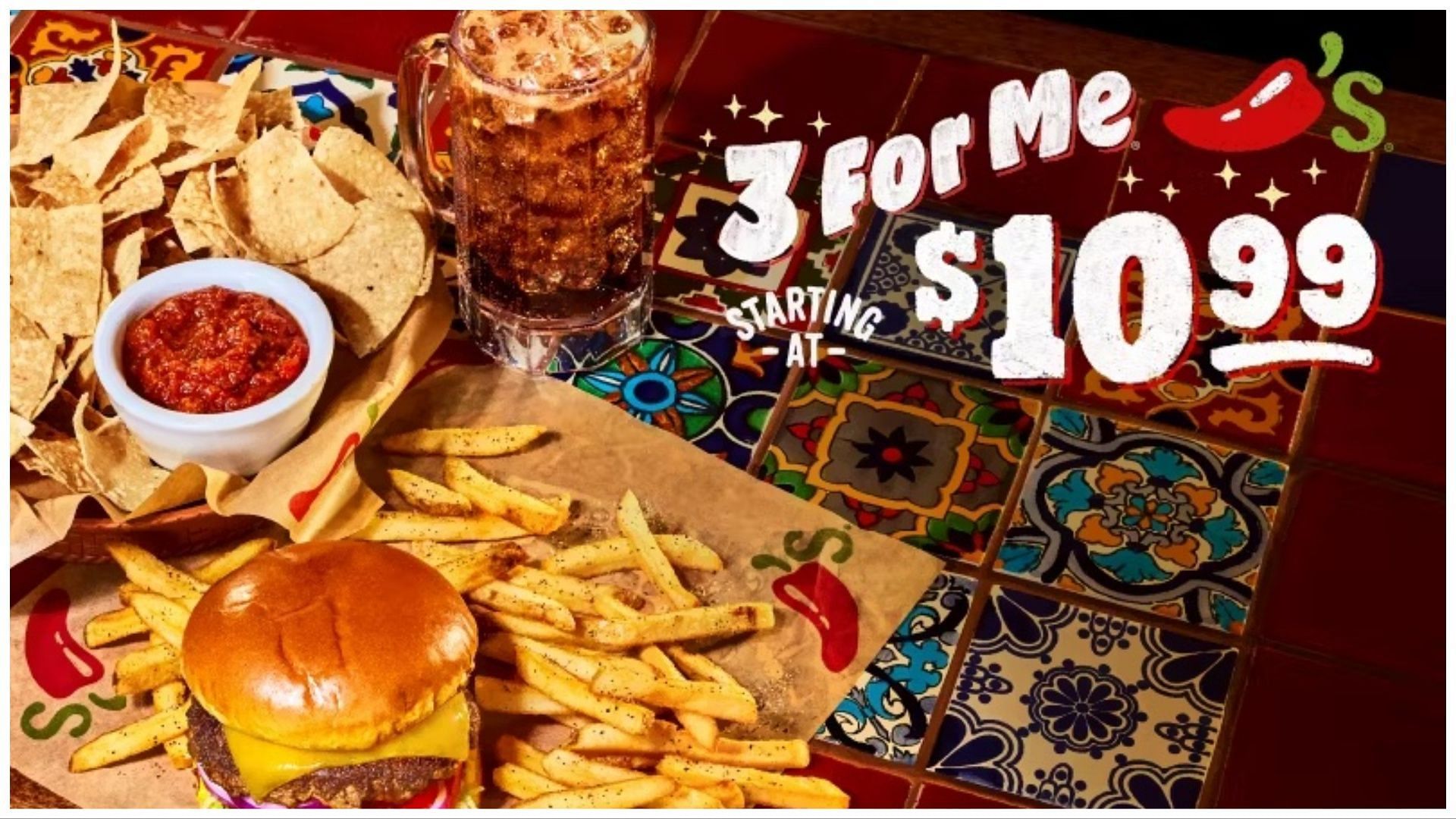 The 3 For Me meal deal is very pocket friendly (Image via Chili&rsquo;s)