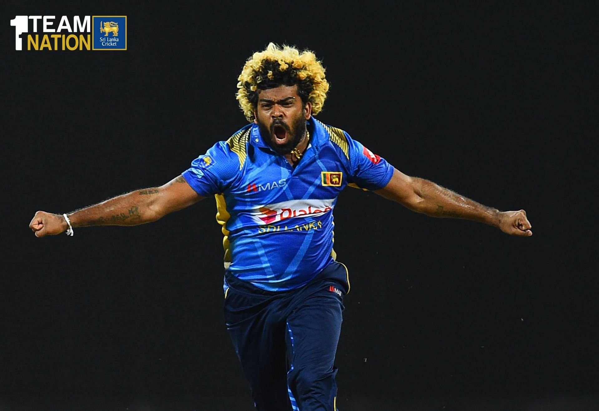 Malinga was unique in every aspect, be it his bowling action or hairstyle. Pic: Twitter/@OfficialSLC