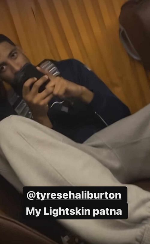 Tyrese Haliburton in Anthony Edwards' Instagram stories