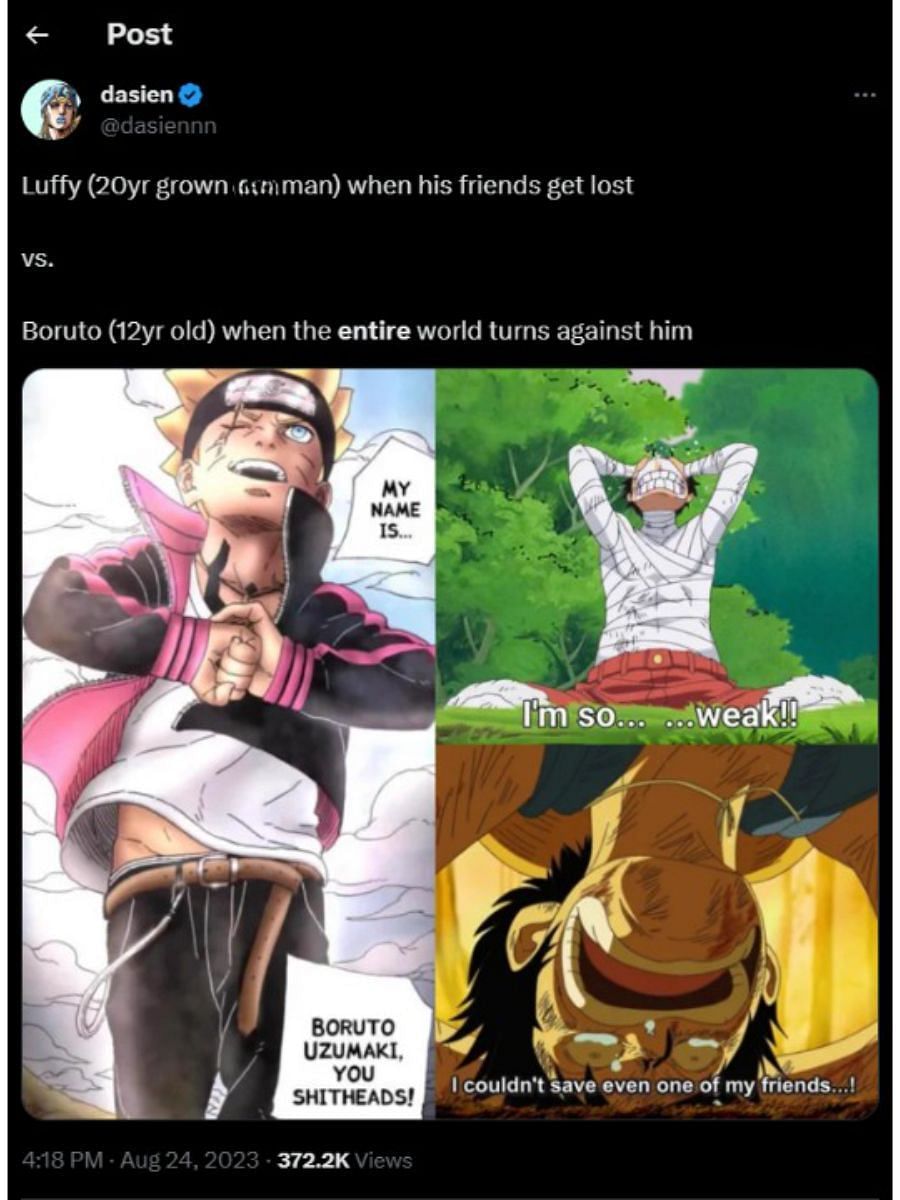 One piece vs Naruto Gauntlet #shorts #meme