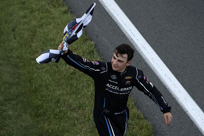 Watch: Sam Mayer and JR Motorsports teammates celebrate the win at Watkins Glen