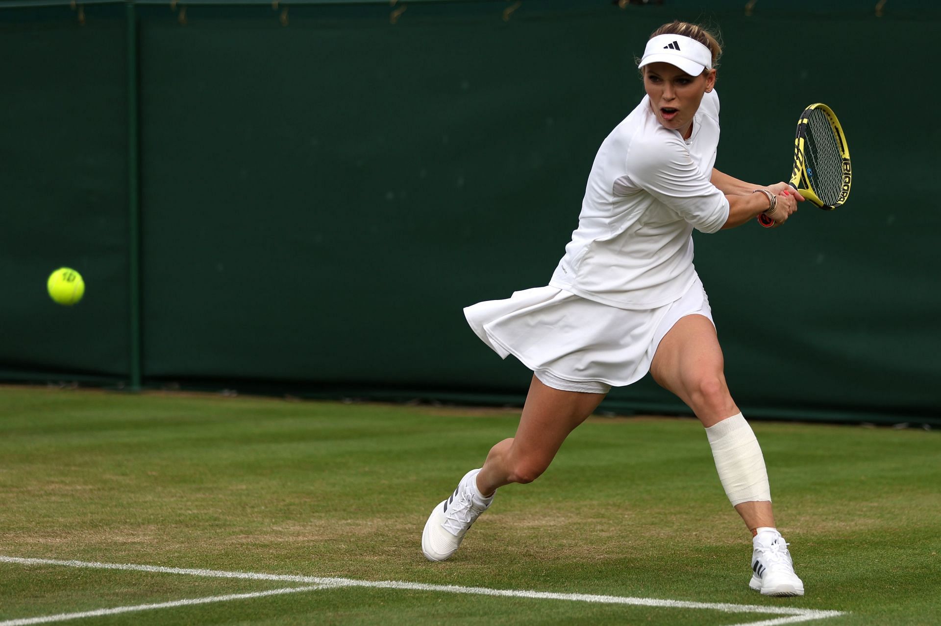 Caroline Wozniacki in action.