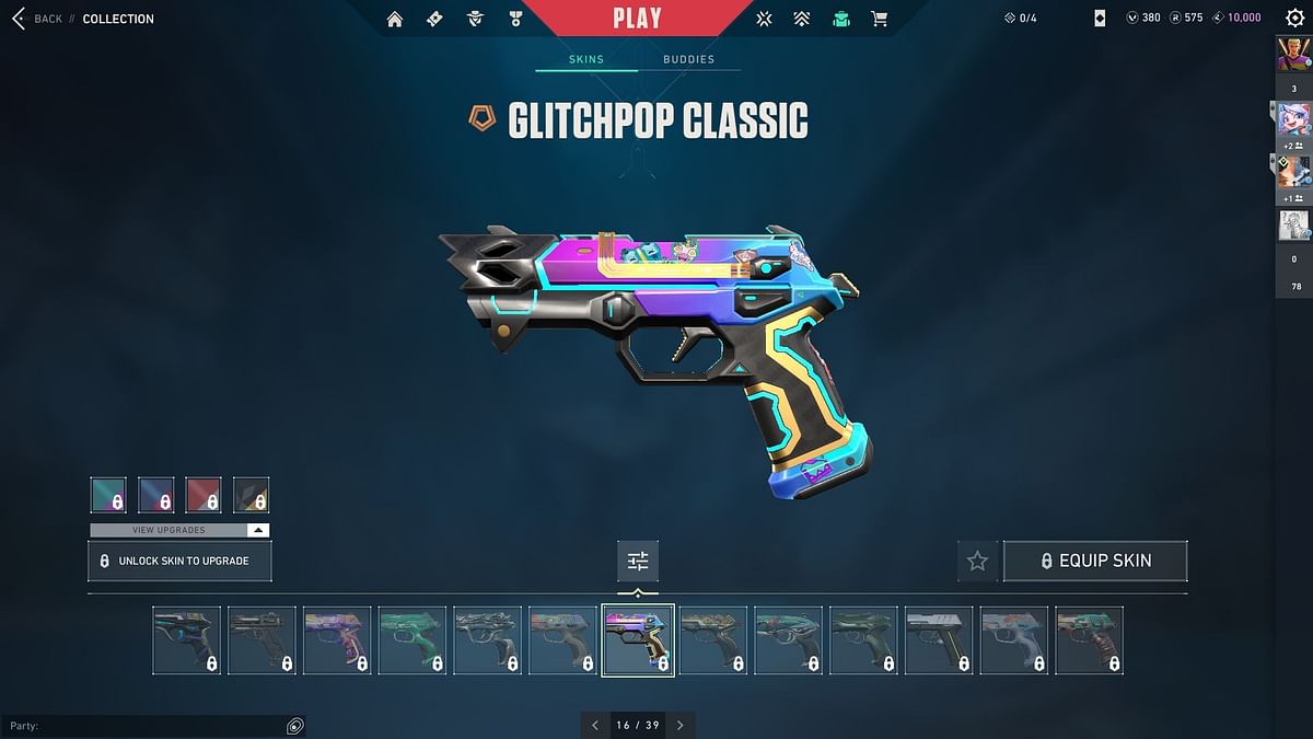 Valorant GlitchPop skins ranked from worst to best