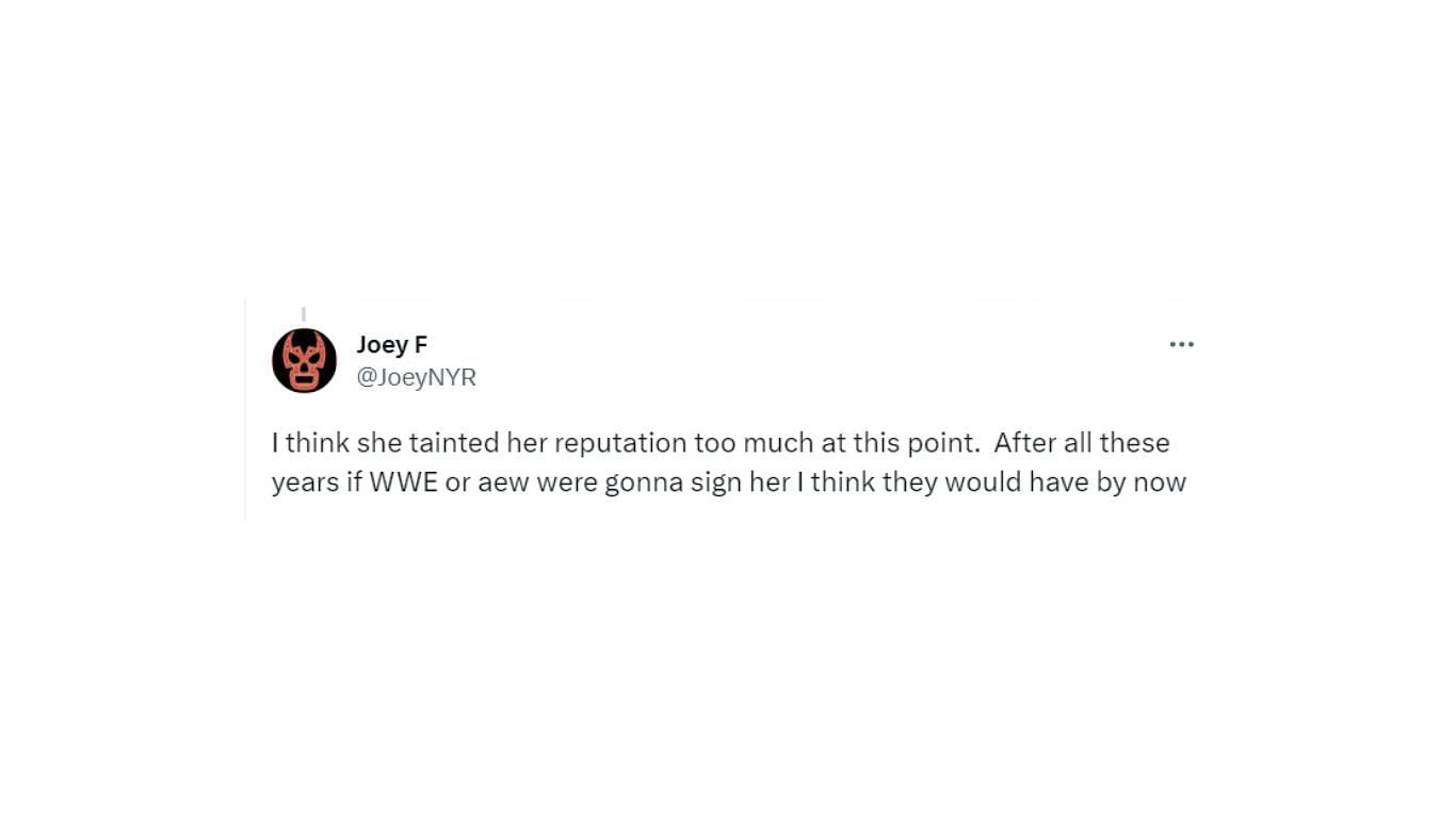 This user questioned whether she had tainted her reputation too much to get signed.