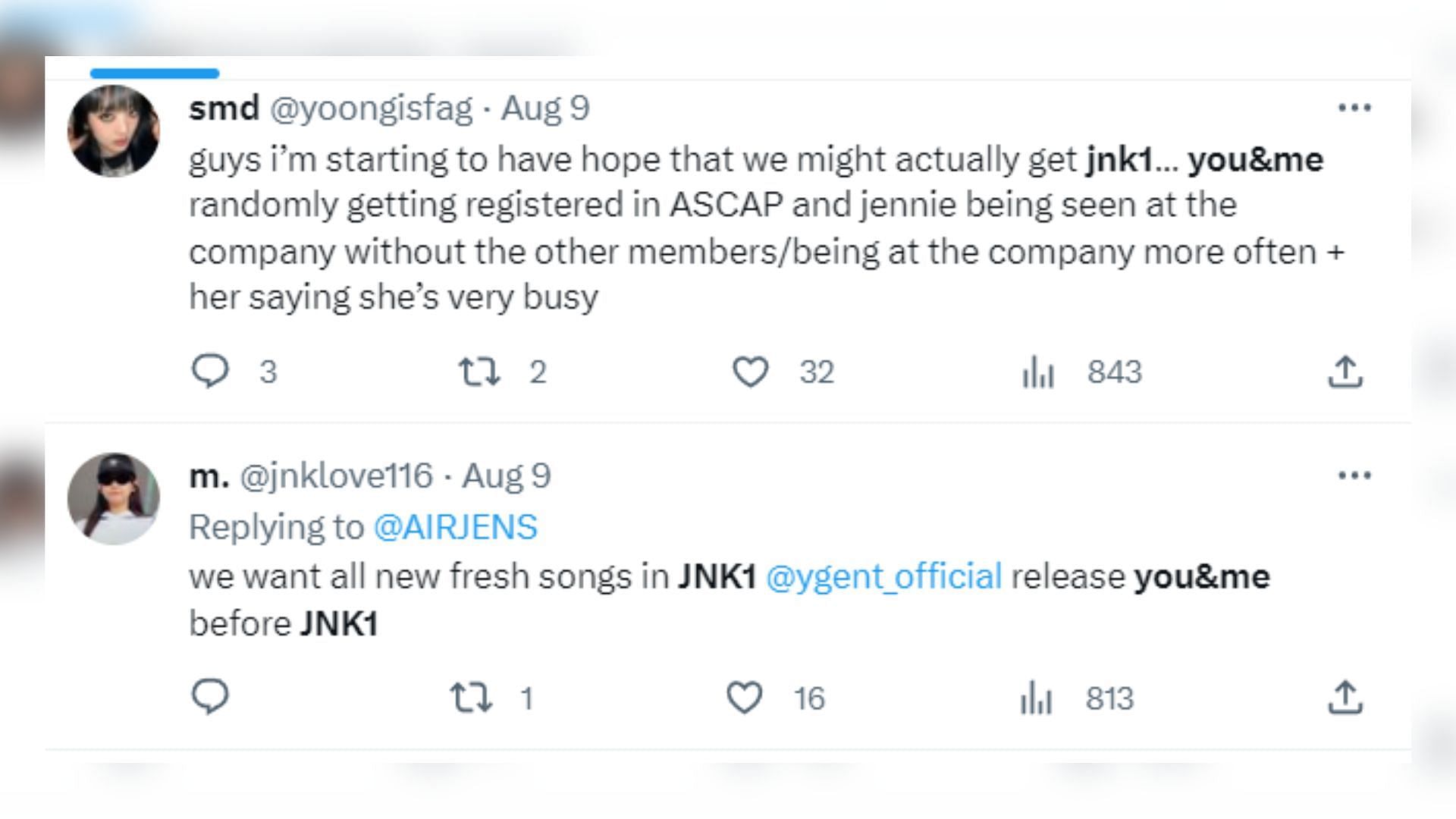 Fans reacting to JNK1 possibility (Image via X, formerly Twitter)