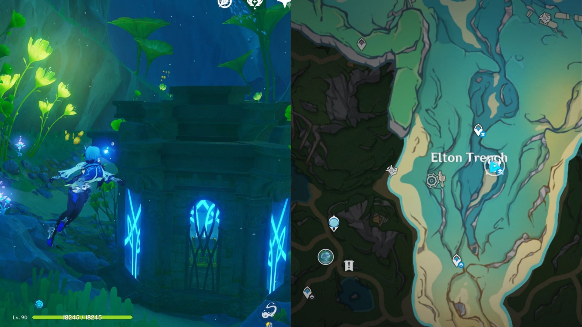Shrine of Depths #2 befindet sich unter Wasser. (Bild über HoYoverse)