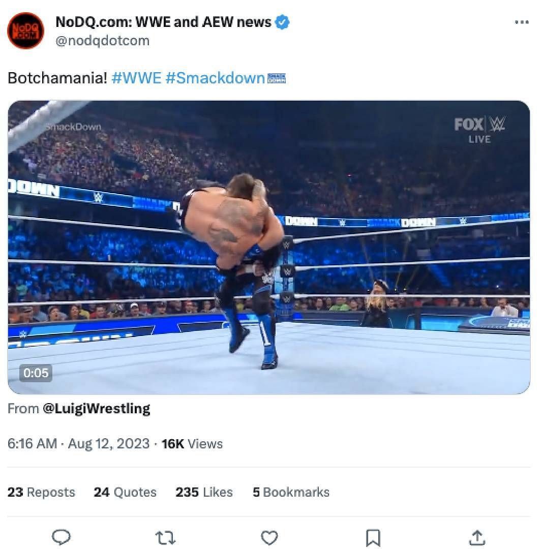 AJ Styles attempting the reverse DDT