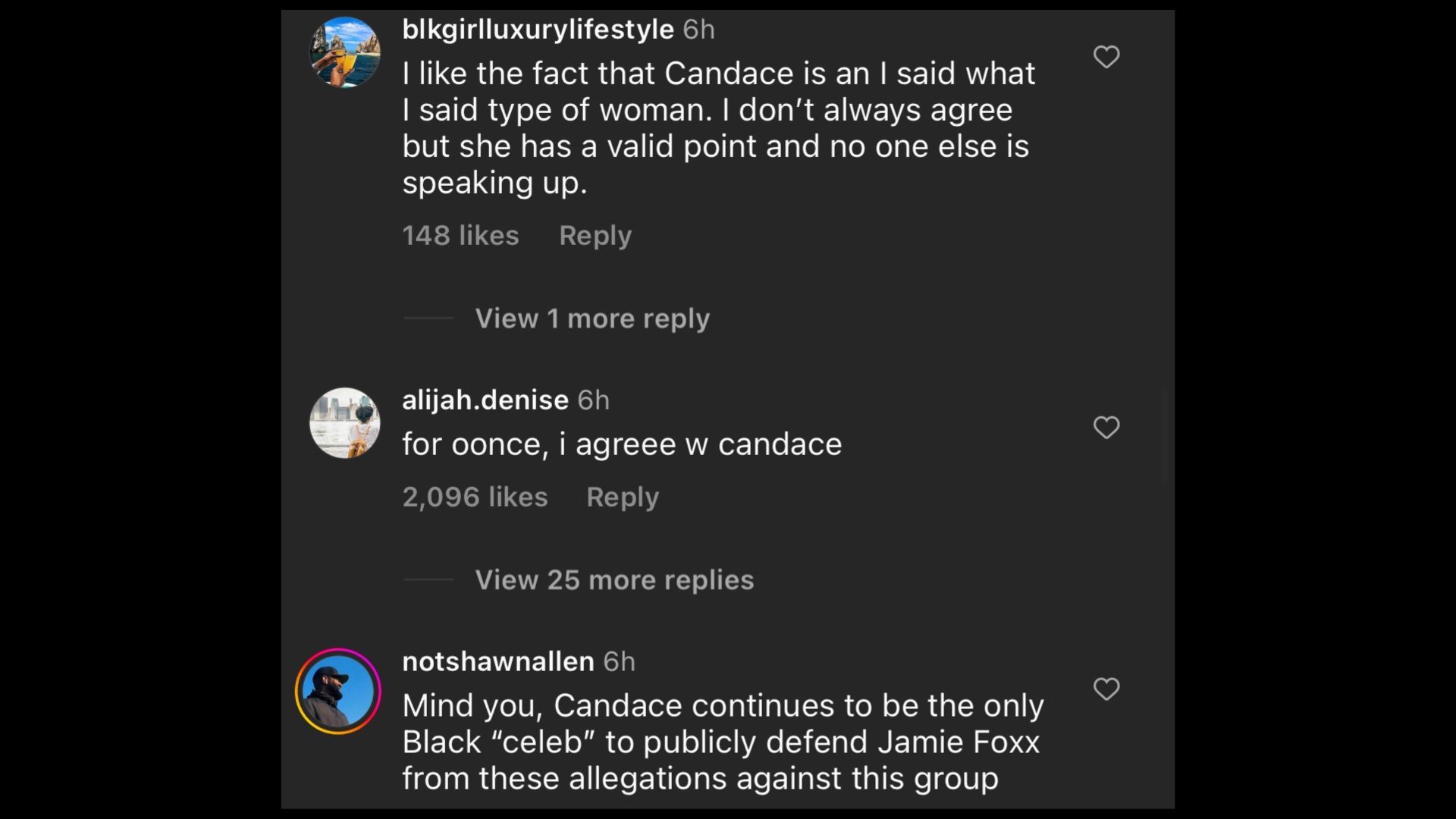 Netizens agree with Candace Owens (Images via Instagram)