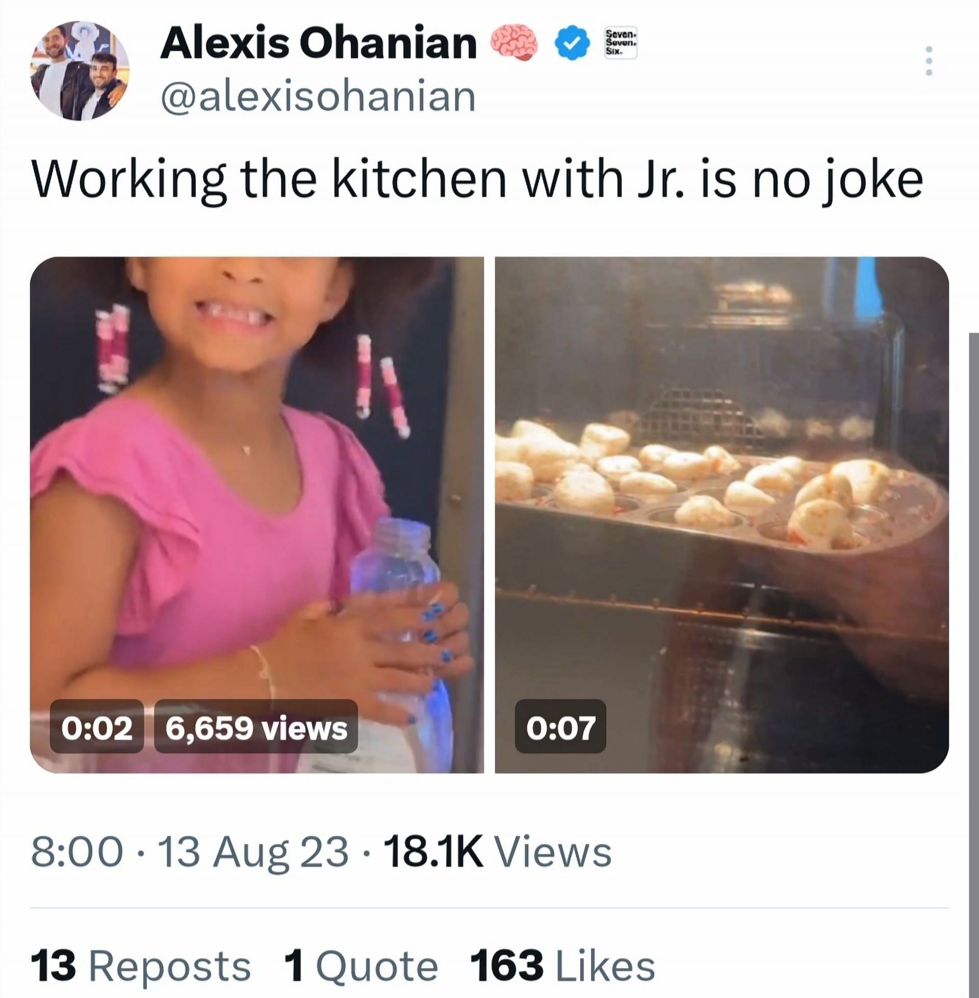 Serena Williams' husband shares an adorable pic of Olympia making cupcakes