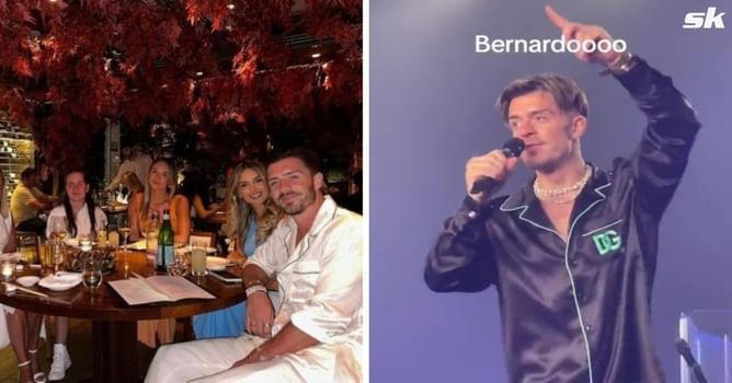 Manchester City star Jack Grealish spotted wearing £2,000-worth pyjamas during quiet family dinner at a restaurant