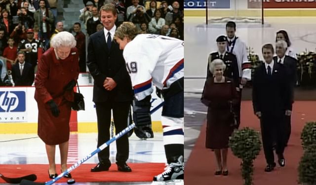 Wayne Gretzky once accompanied Queen Elizabeth II for a &quot;Royal Puck Drop&quot; at an exhibition game