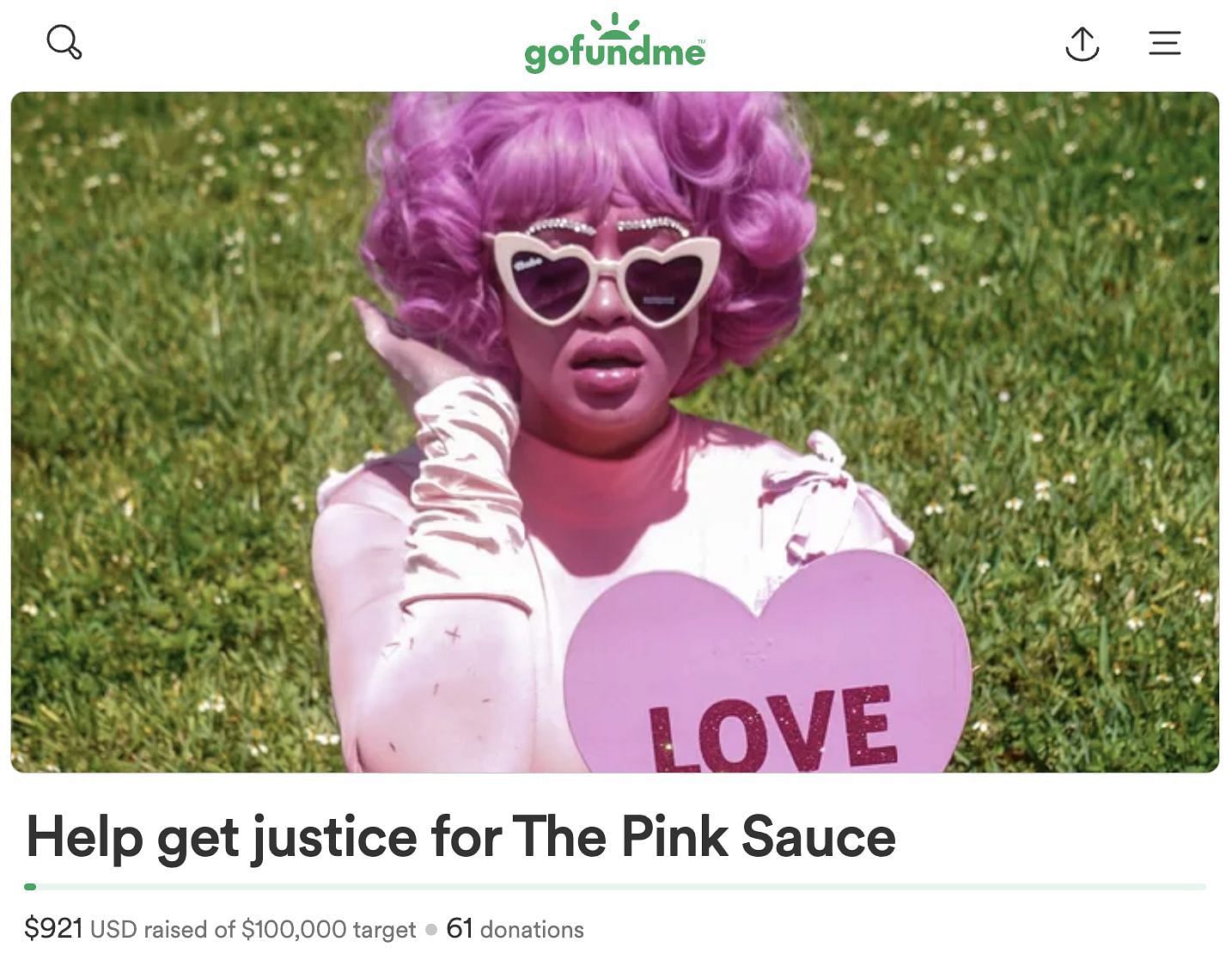 Pink Sauce creator started a fundraiser on GoFundMe after Dave&#039;s Gourmet allegedly &quot;lied about records.&quot; (Image via GoFundMe)