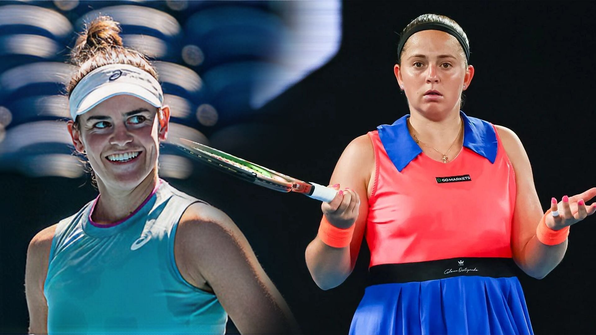 Jennifer Brady and Jelena Ostapenko