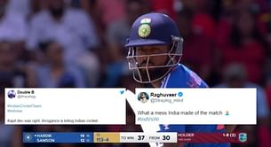 "Arrogance is killing Indian cricket"- Twitter users react as Team India lose to West Indies by 4 runs in IND vs WI 1st T20I