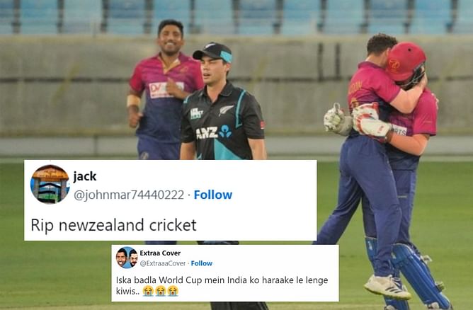 "Paise ka chakkar"- Netizens roast New Zealand after their thumping loss against UAE in 2nd T20I