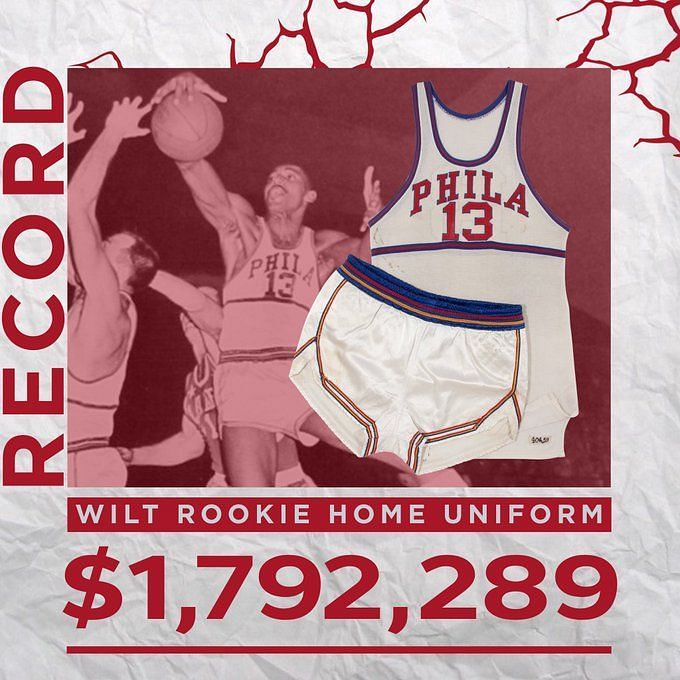 Wilt Chamberlain Rookie Season Uniform Set for Auction