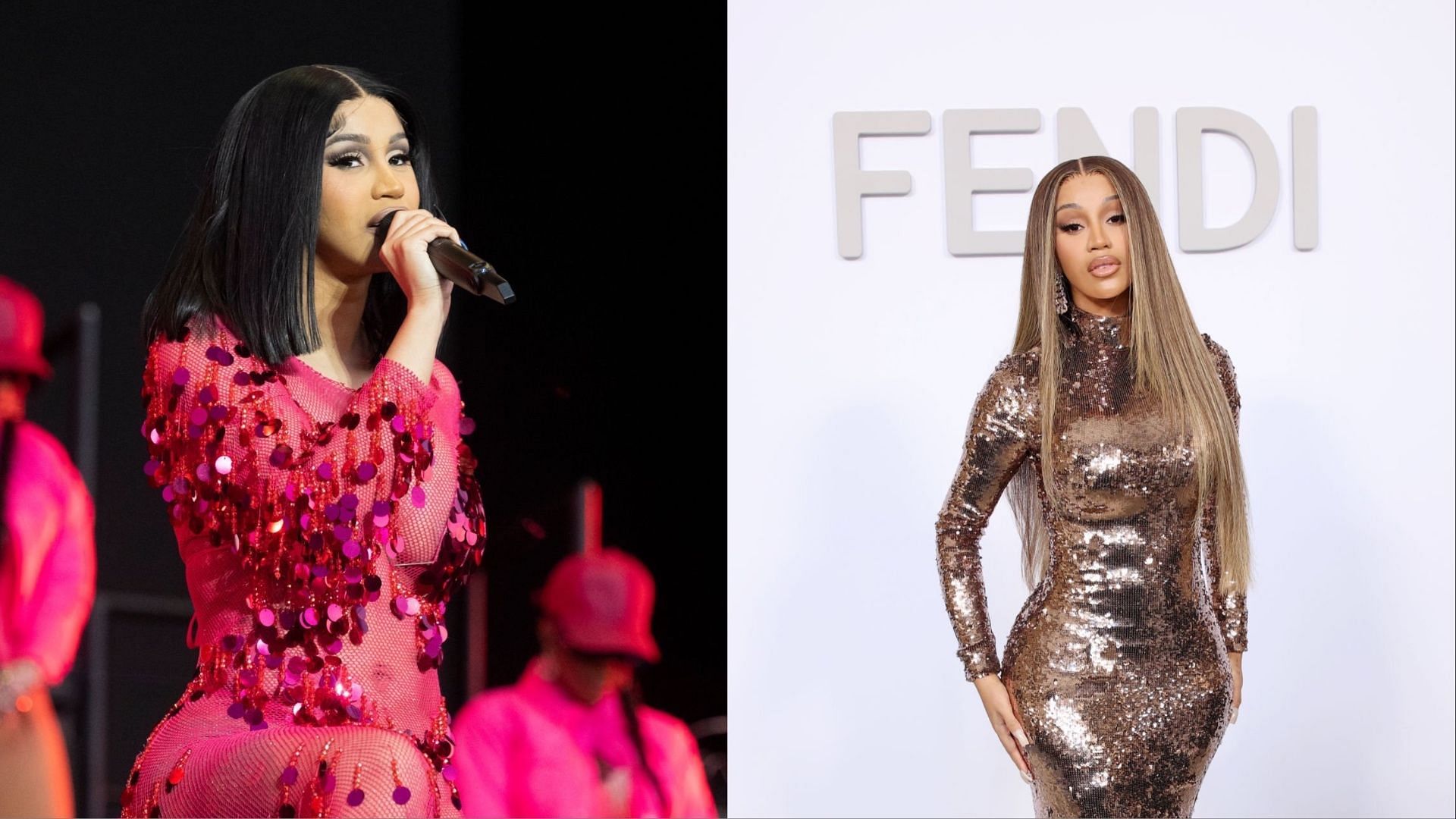 Cardi B in hot waters after hurling her mic at her DJ in Las Vegas. (Images via Getty Images)