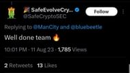 Twitter reacts as the Cityzens win their first game of the season.