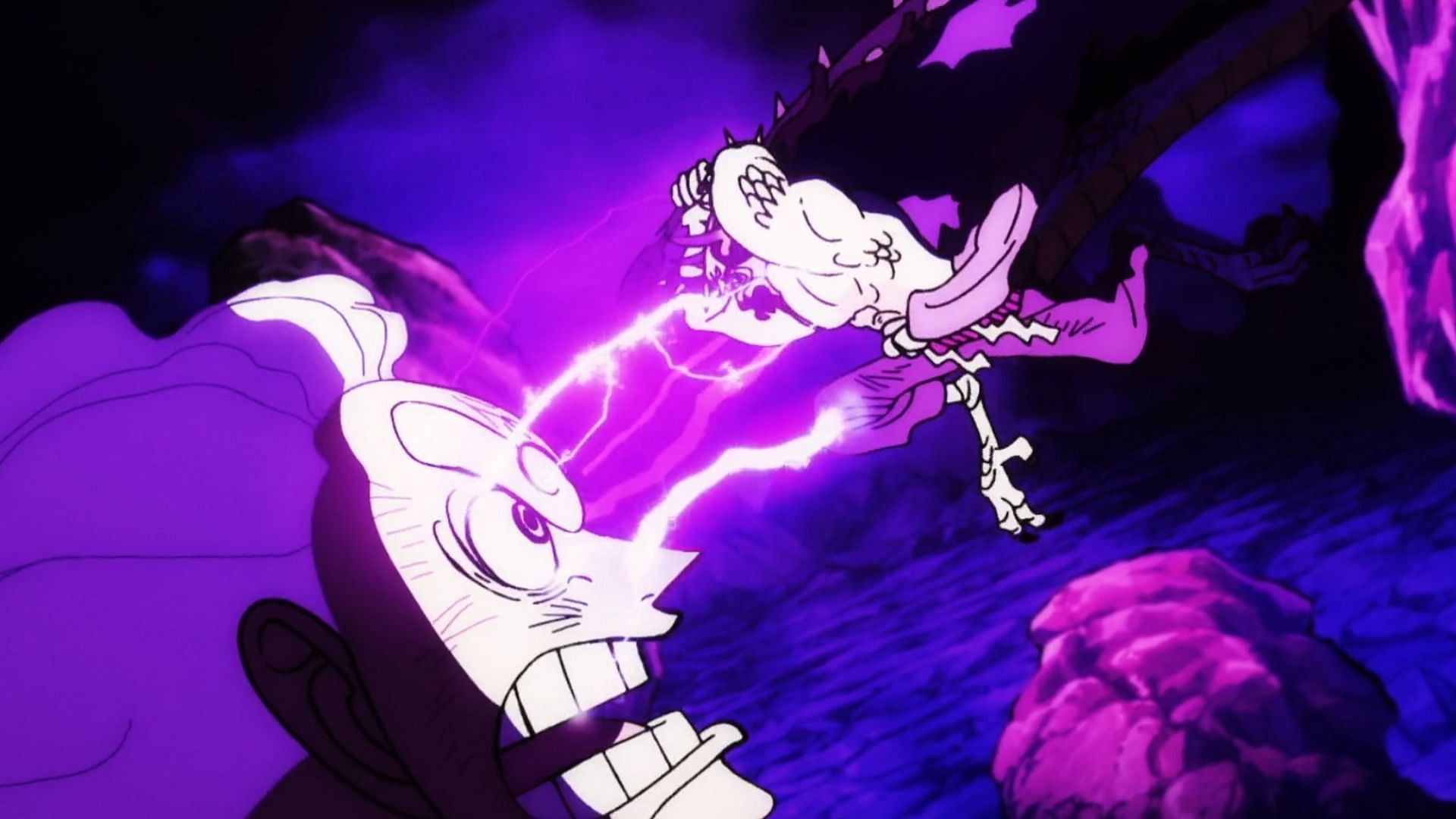 Luffy versus Kaido as seen in One Piece episode 1072 (Image via Toei Animation)