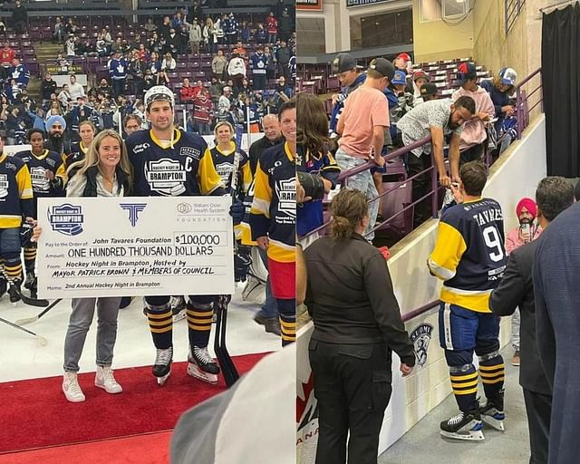 John Tavares faces off against Leafs teammate in charity event to build new hospital in Brampton