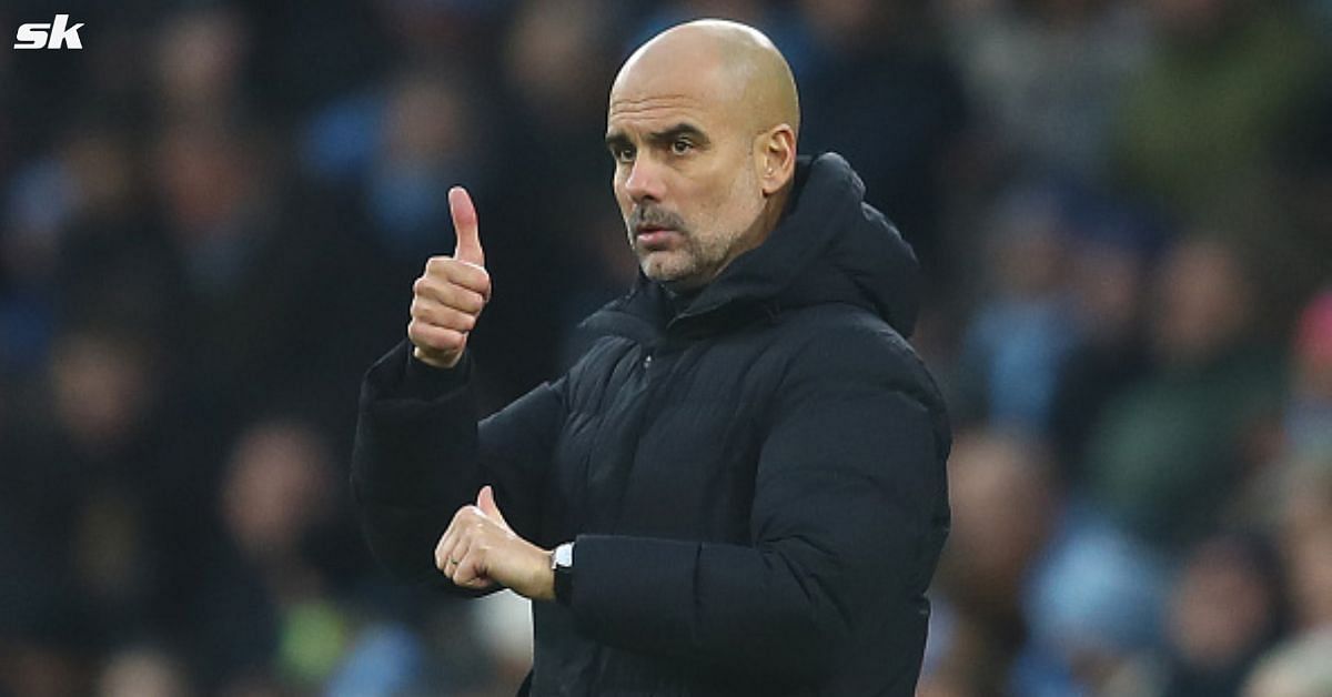 Guardiola led Manchester City to a treble.