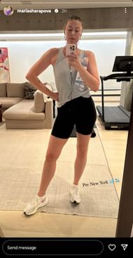 Sharapova's Instagram story screenshot