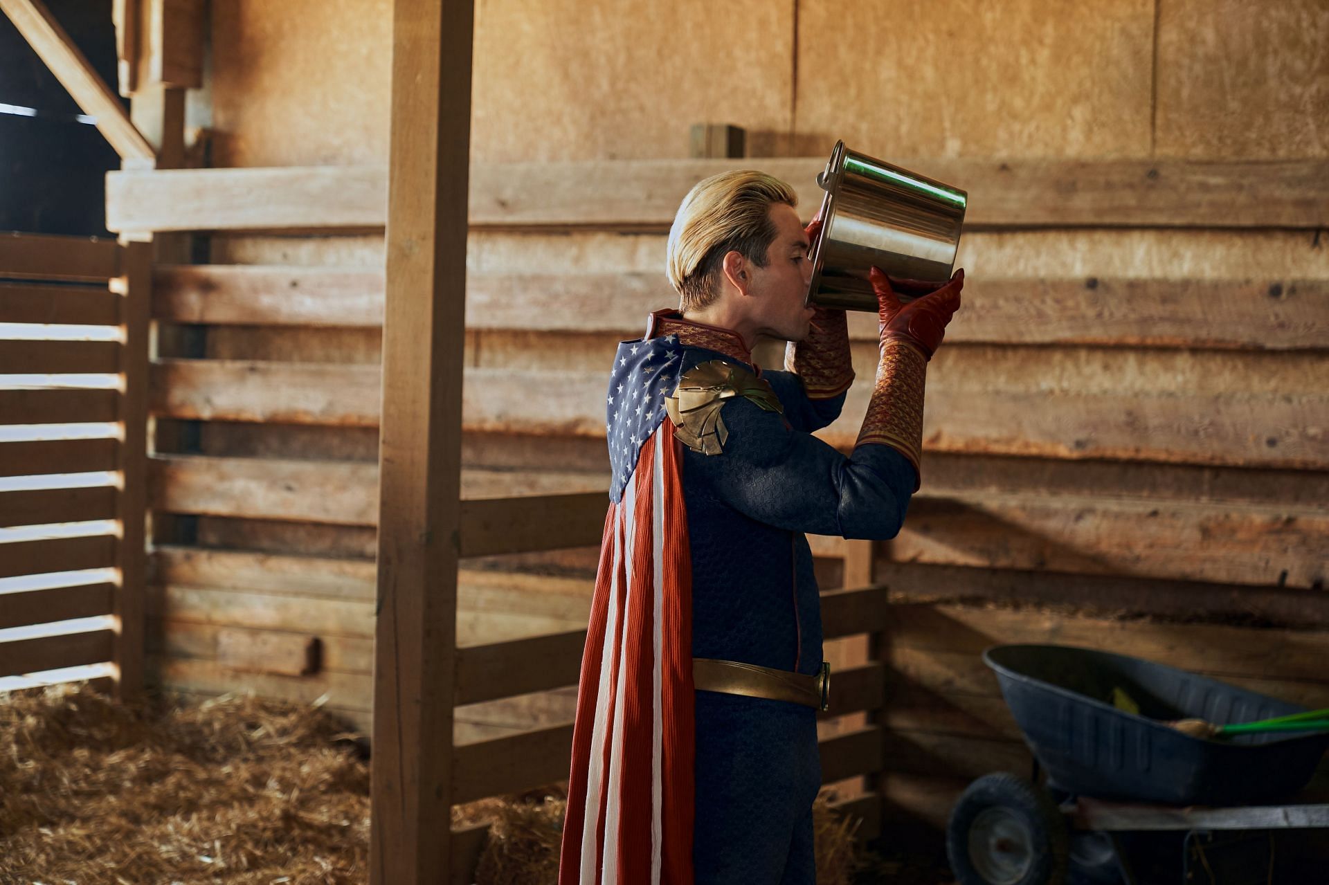 Homelander drinking milk (Image via Prime Video)