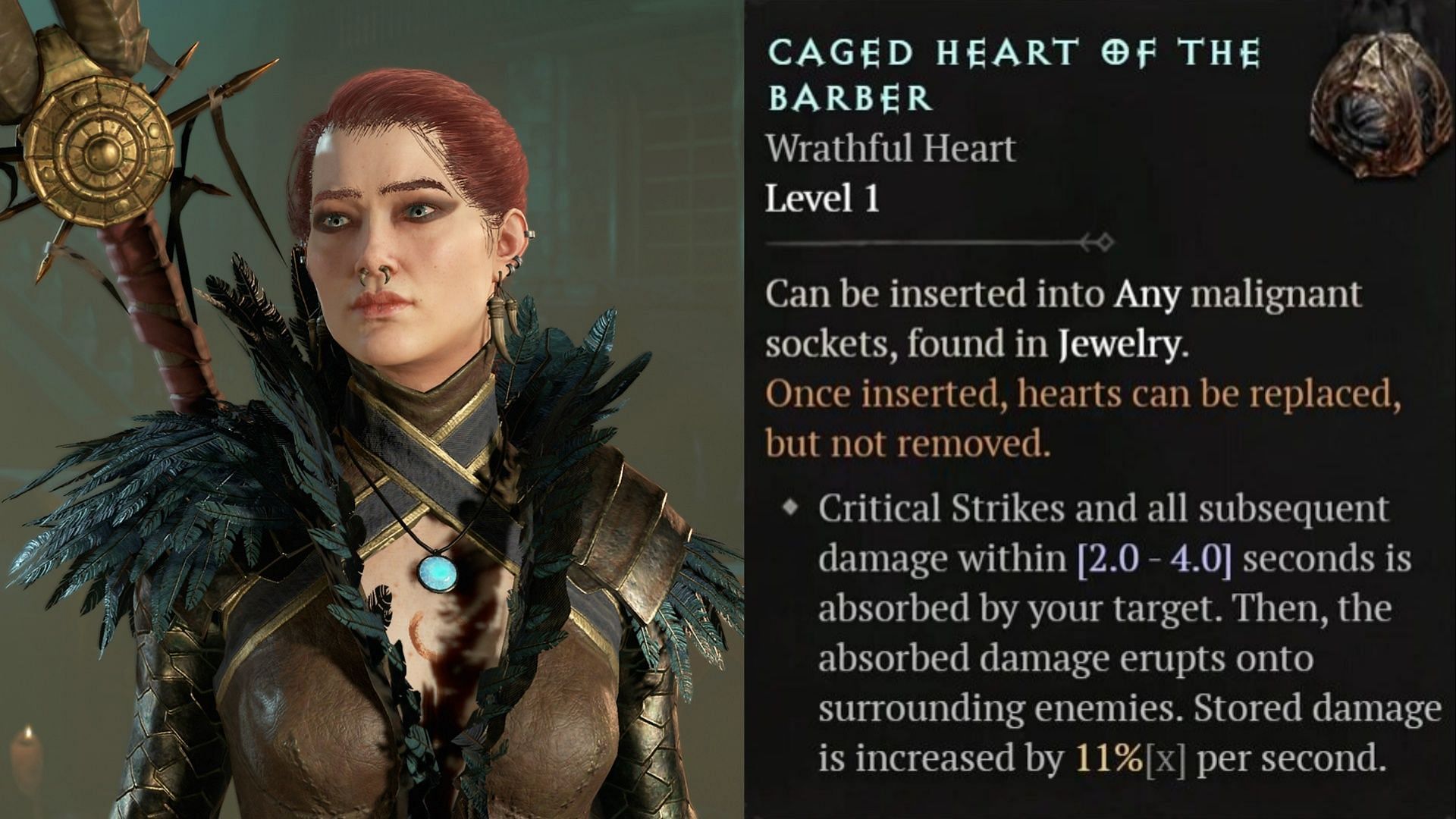 This heart suits the Conjurer build (Image via Blizzard Entertainment)