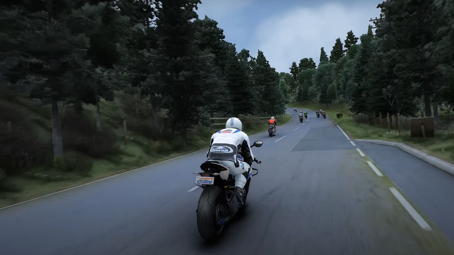 A screenshot from the modded motorcycle race gameplay. (Image via YouTube/@Gam3_4_Lif3)