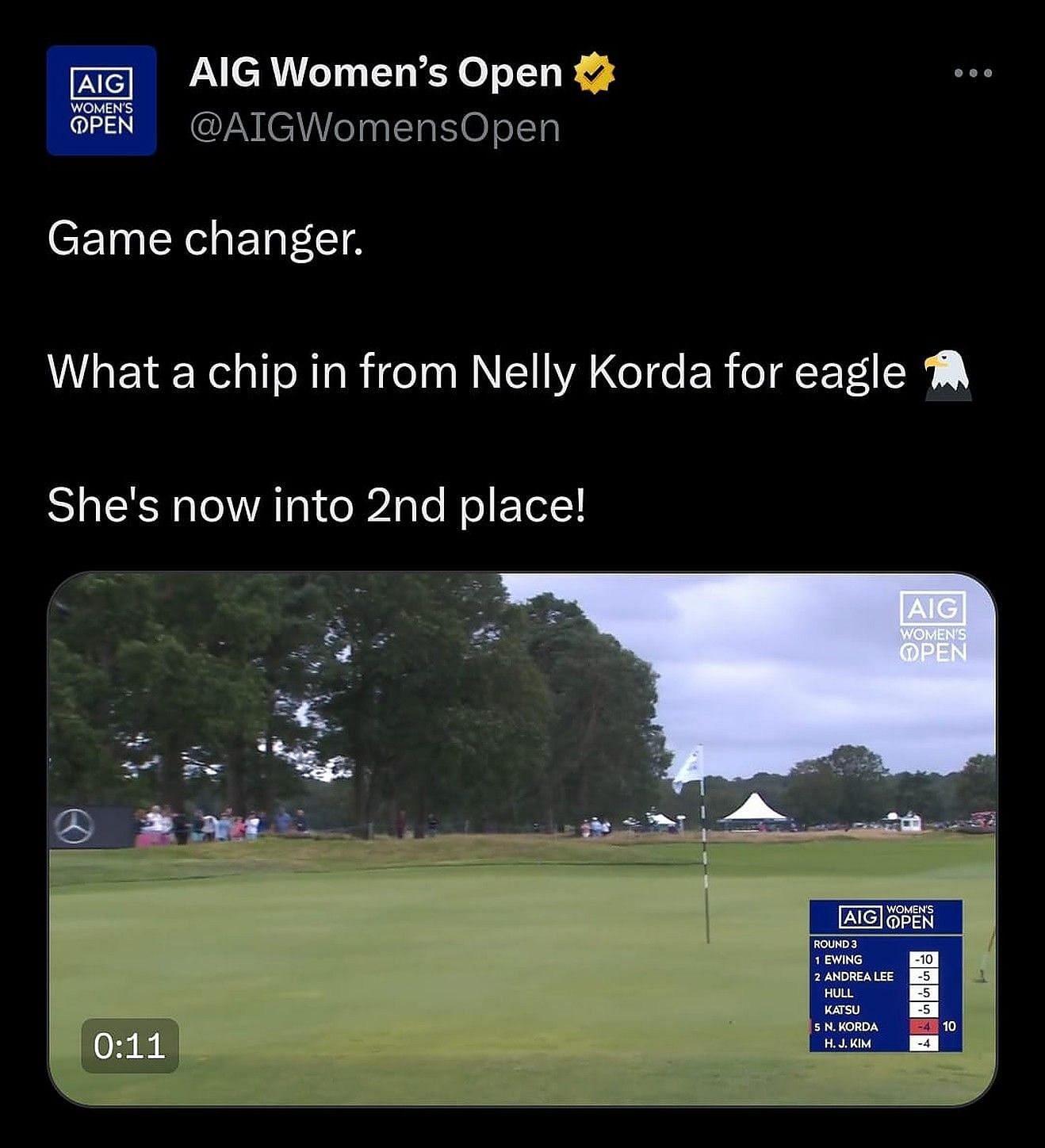 AIG Women&#039;s Open Twitter post