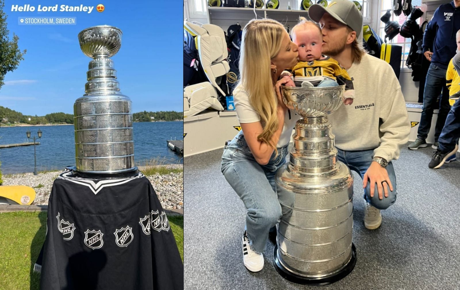 Emily Ferguson Puts Son Beckham in Stanley Cup After Husband's Team Wins  the NHL Championship!