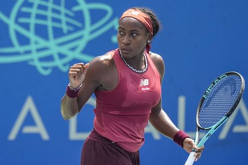 Coco Gauff in action at the Cincinnati Open