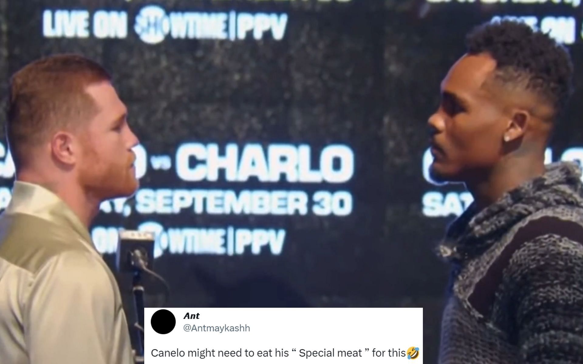 Canelo Alvarez (left) and Jermell Charlo (right)