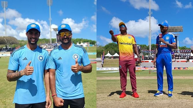 WI vs IND : विंडीज ने टॉस जीतकर पहले बल्लेबाजी चुनी, दो भारतीय खिलाड़ियों ने किया डेब्यू