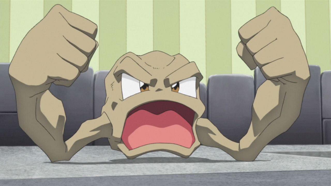 Geodude as seen in Pokemon Origins (Image via The Pokemon Company)