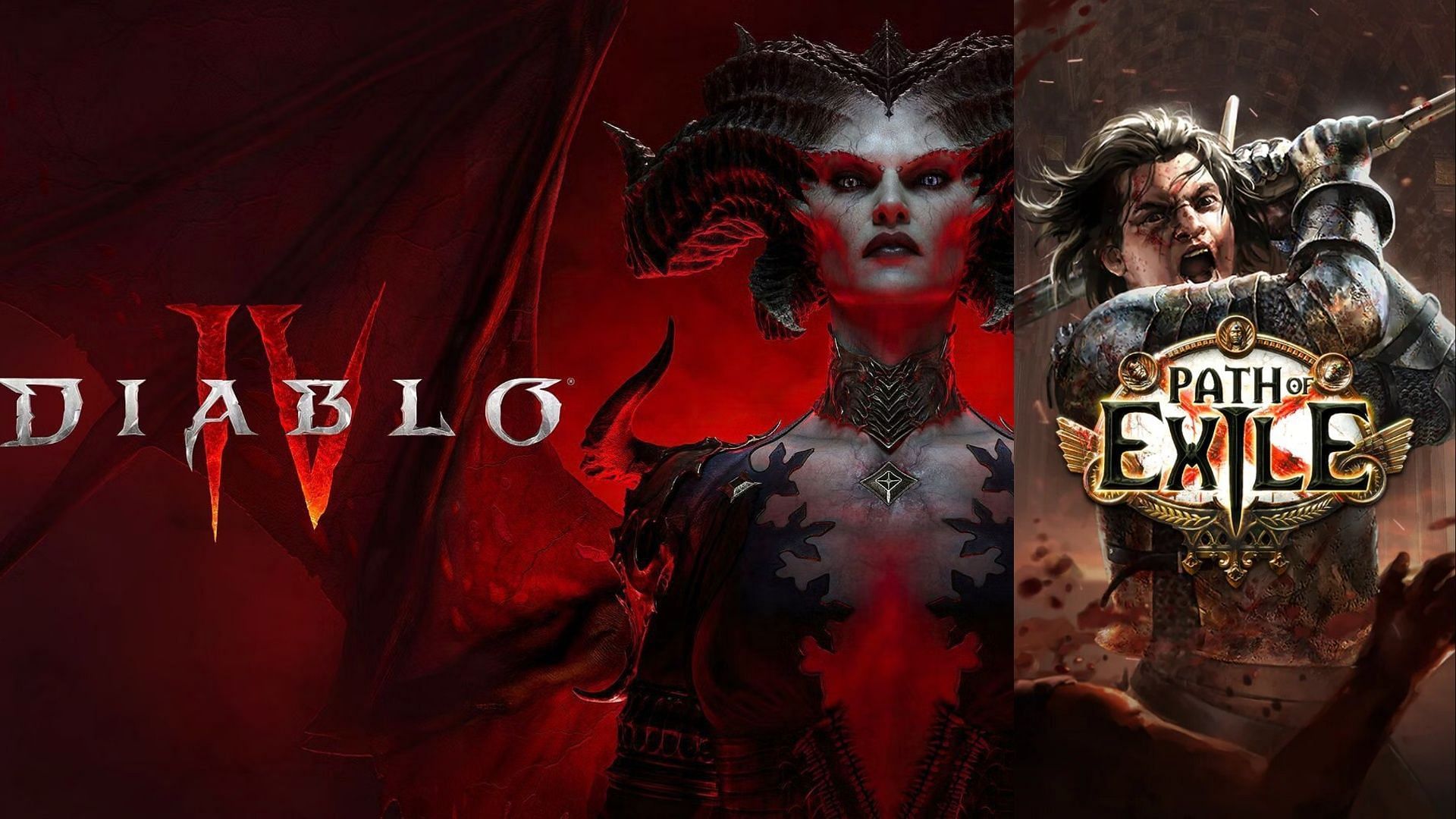 Image of Lilith on the left and Path of Exile logo on the right.