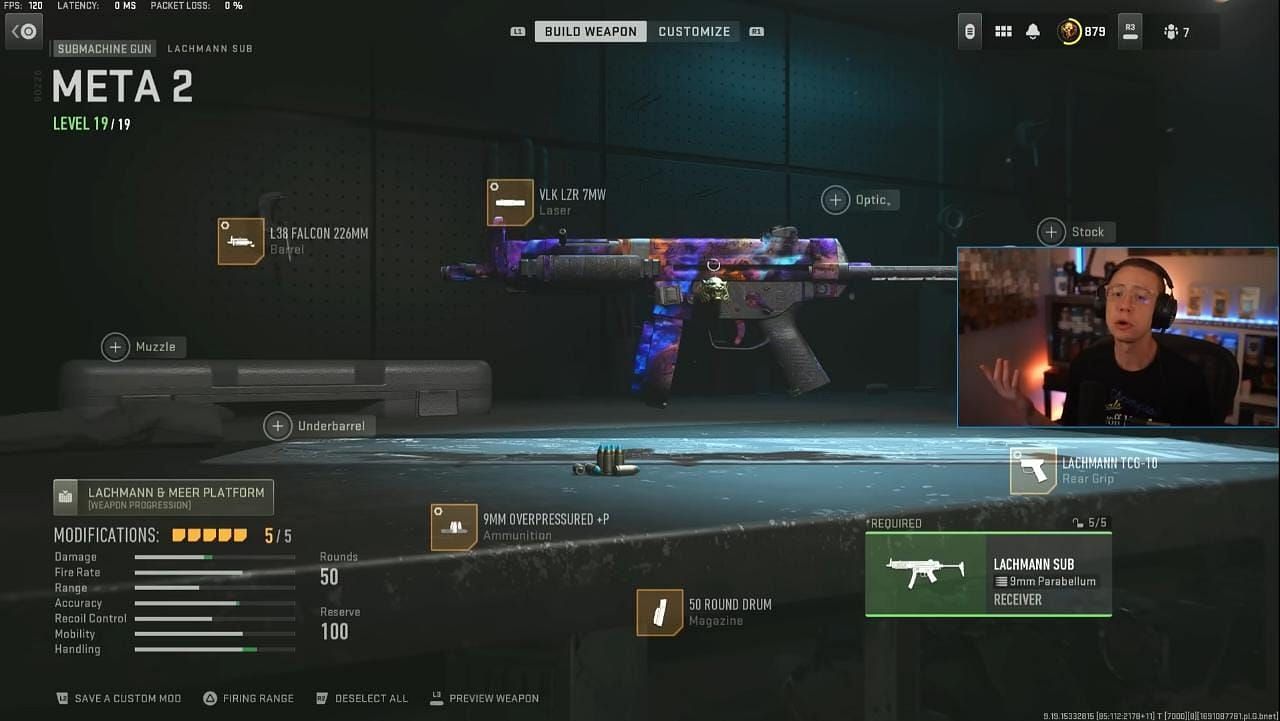 Lachmann Sub loadout in Warzone 2 (Image via Activision and YouTube/WhosImmortal)