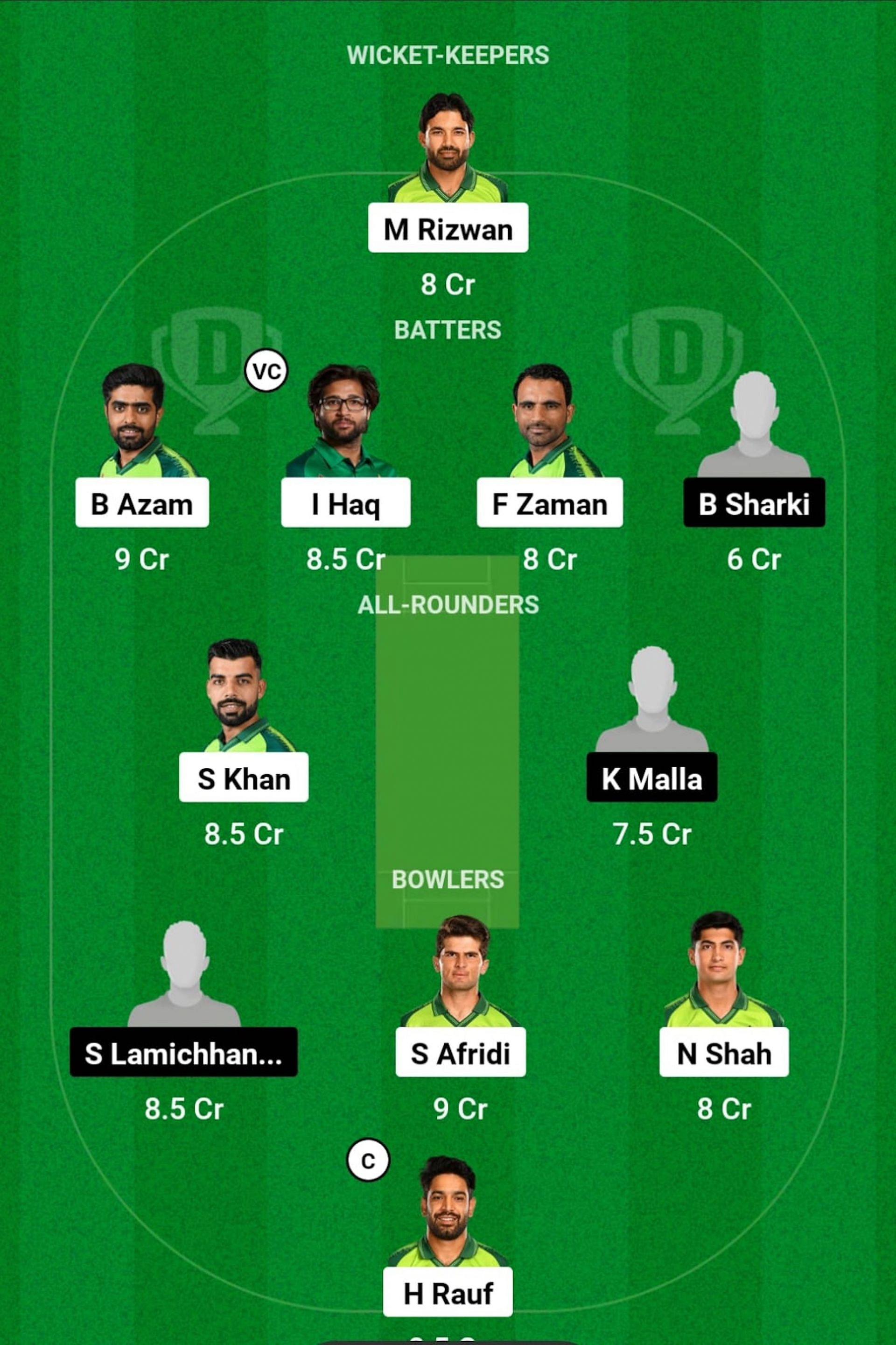 PAK vs NEP Dream11 Prediction, 1st Match, Head-to-head Team