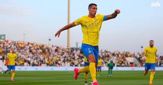 Cristiano Ronaldo reacts after spearheading Al-Nassr into Arab Club Champions Cup semifinal