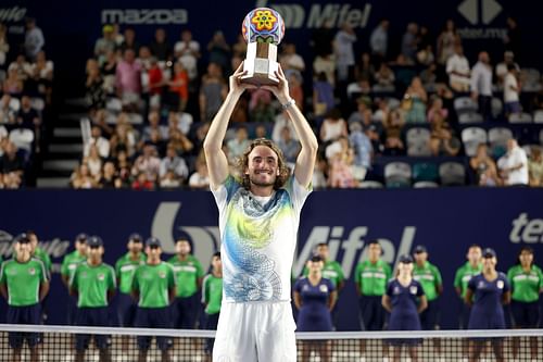 Tsitsipas at the 2023 Los Cabos Open.